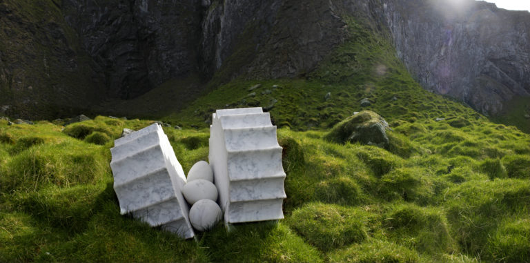 Artscapes Nordland, Il Nido (Reiret) at Røst. Artist: Luciano Fabro, Photo: Ernst Furuhatt / nordnorge.com