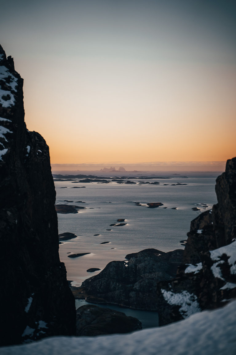 View from the island of Rødøy towards the three-peaked island of Træna across the maze of islands © Simon Fossheim