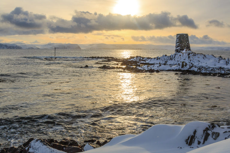 Now the sun has returned, and the bright winter can start © Honningsvåg Bilder ved Kjell Bendik Pedersen