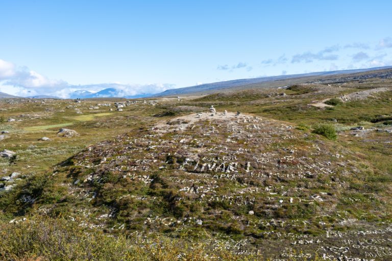 The Arctic Circle destoyed by stone cairns. Photo: Laila Ingvaldsen / Nordland National Park Center